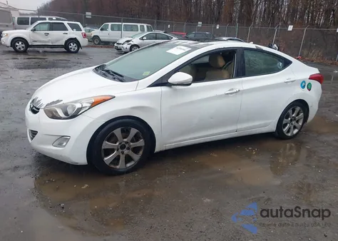 2012 Hyundai Elantra Limited from USA, damaged, VIN 5NPDH4AE5CH111176